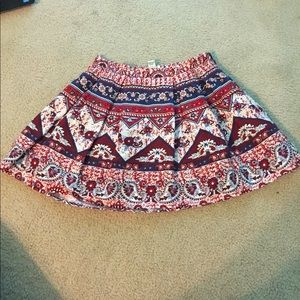 Red navy and white skirt, size 25, forever 21
